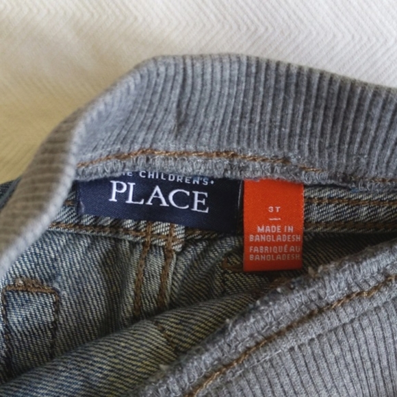 children's place pull-on elastic waist denim straight leg jeans 3T toddler - Picture 3 of 8